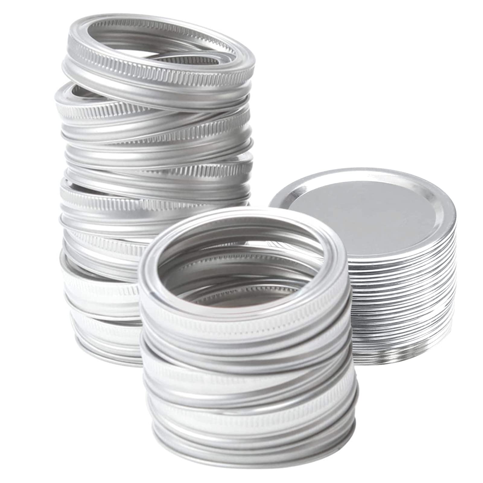 Pepisky 12 Pack Regular Mouth Replacement for Mason Jar Lids and Bands Split-Type Canning Jars Lids and Rings Bottle Storage Tin Caps (70mm)