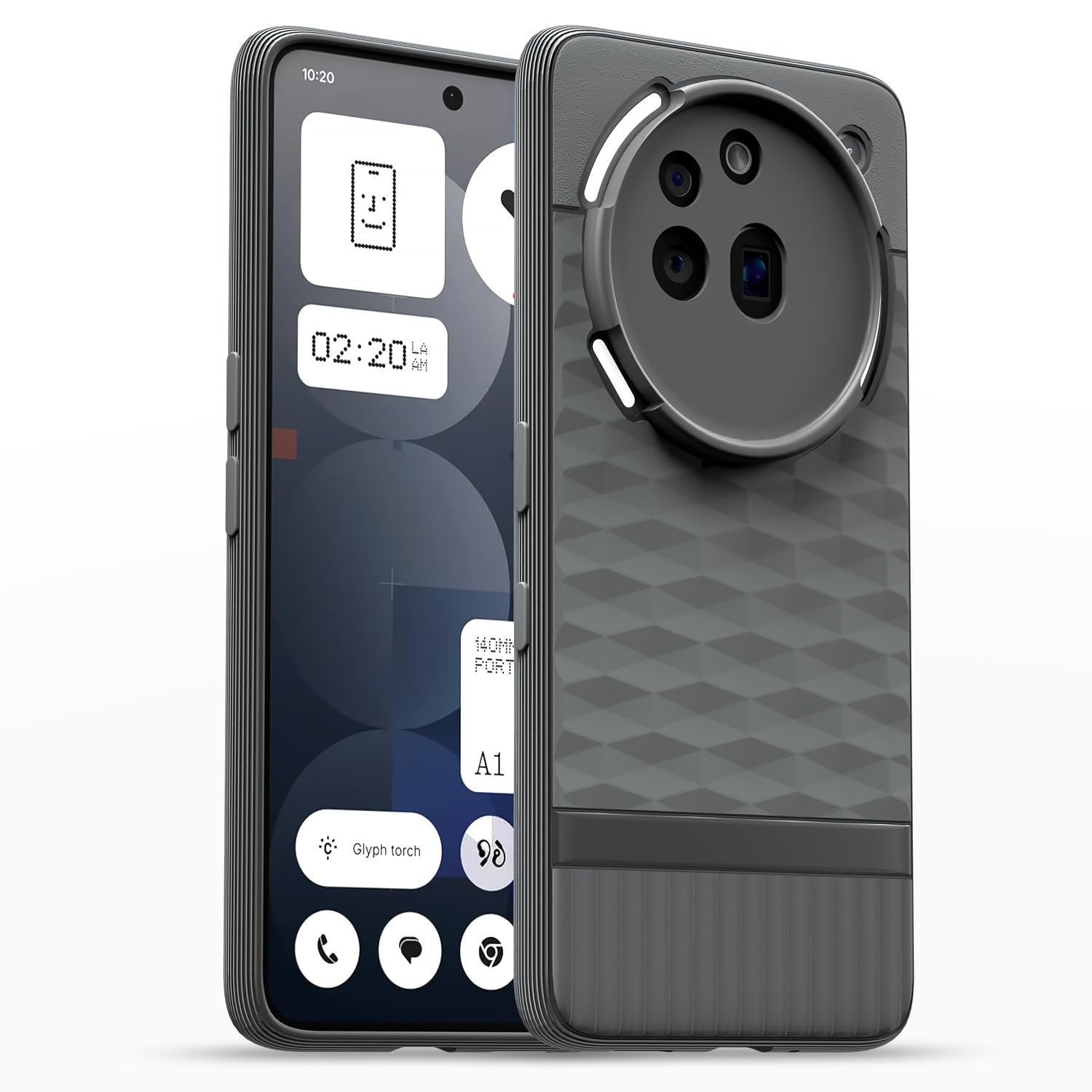 Amazon Basics Back Cover for Nothing Phone 3a Pro 5G | Full Camera Protection | TPU Soft Flexible Shockproof Bumper Case(Grey)