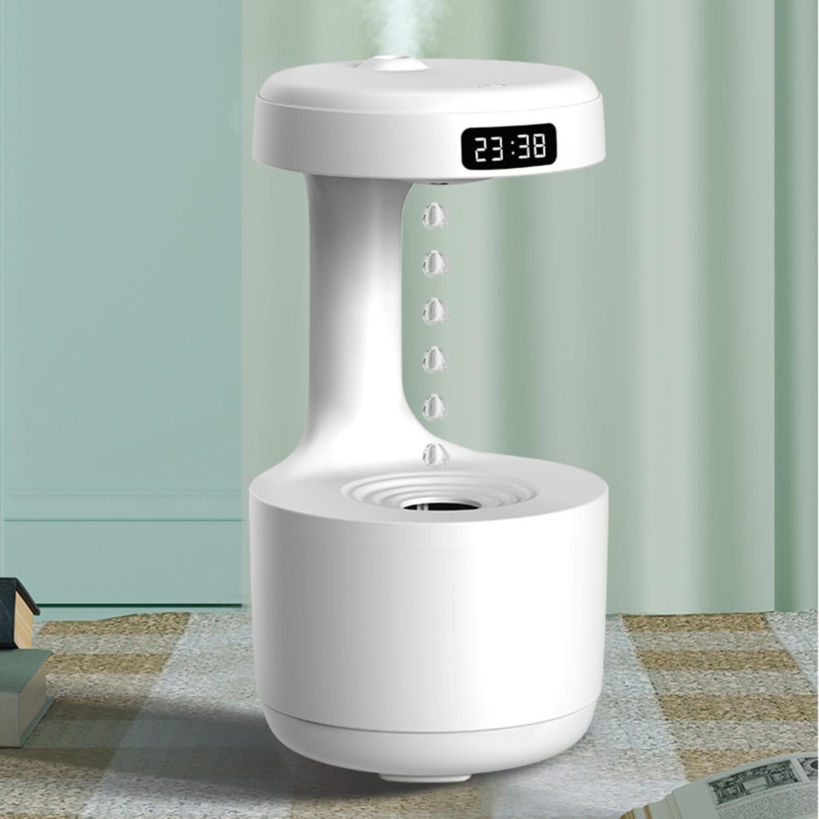 Umidificatore Capacità Diffusore A Fredda A Forma Di Di Pioggia | Umidificatori Intelligenti per la Camera da per Comodino Casa Ufficio Scrivania Sonno Notte Appartamento Hotel