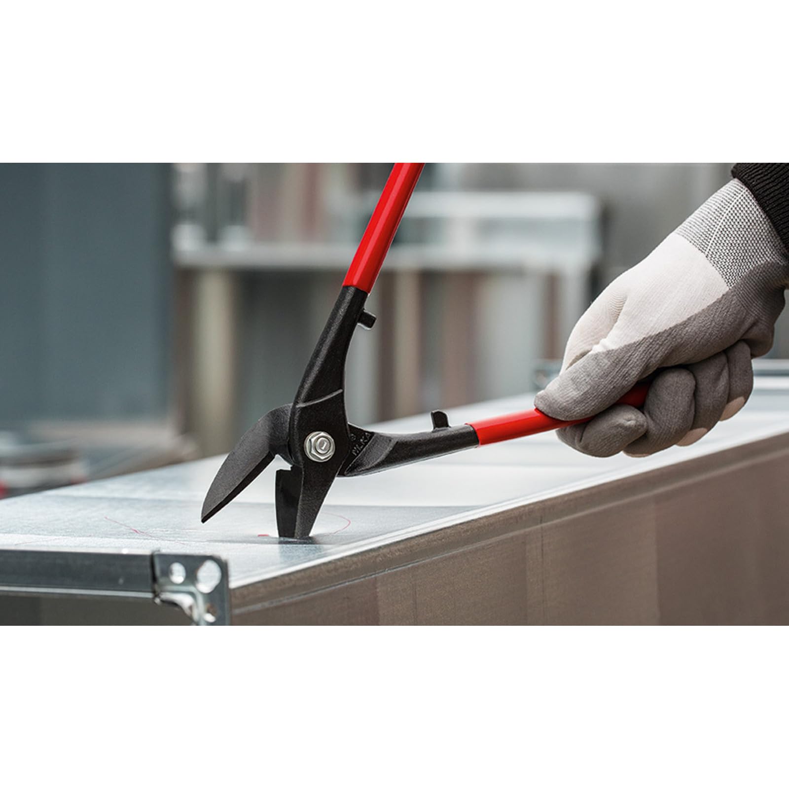 BESSEY Erdi Ideal-Schere, ohne Öffnungsanschlag D216-280-B-SBSK - rechtsschneidend, Für durchlaufende gerade und Figurenschnitte, Gewicht 0,58 Kg