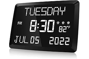 Raynic Digital Clock: Enhanced Digital Convenience with a Striking 11.5" Display