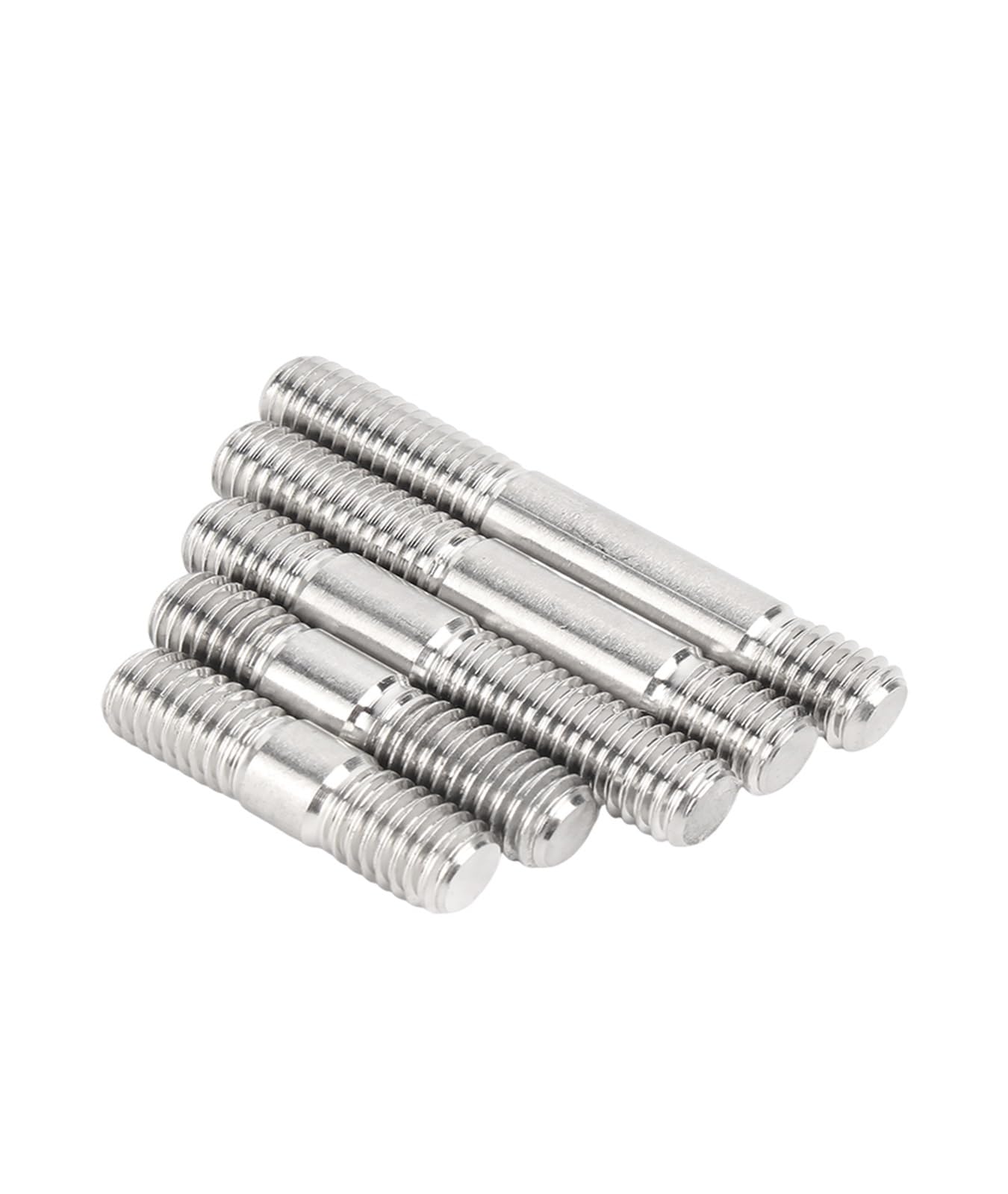 Gewindestange Edelstahl-Doppelendbolzen mit ungleicher Länge, Doppelgewinde-Stabbolzen, Zahnstange(80mm,M16 -2pcs)