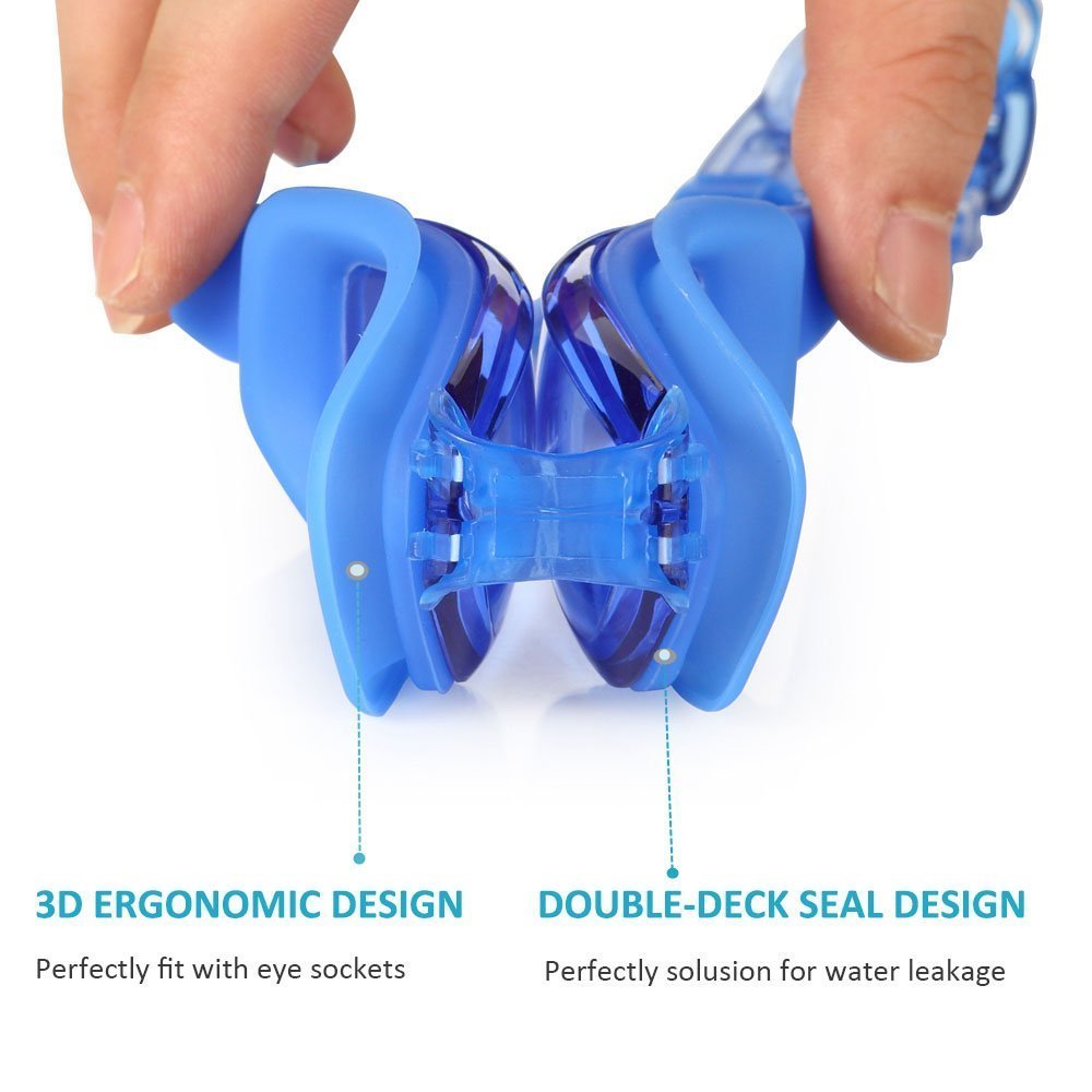 Aegend Swim Goggles, Swimming Goggles No Leaking Anti Fog Adult Men