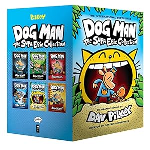 Dog Man: The Supa Epic Collection: From the Creator of Captain Underpants (Dog Man #1-6 Box Set) Hardcover – Box set, September 3, 2019