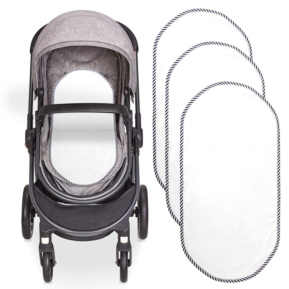 Almohadilla Impermeable para Bebé, Paquete de 3 Protectores de Colchón para Cama, Fundas para Cambiador Lavables y Reutilizables