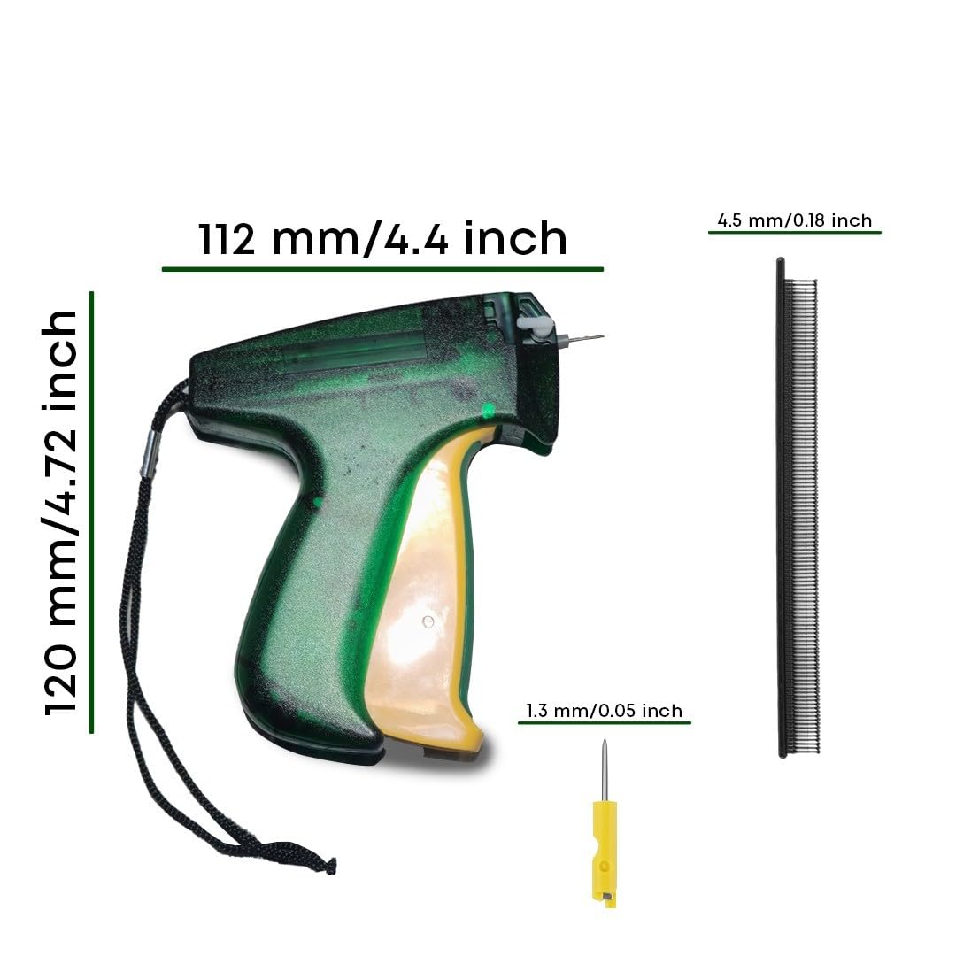 Stich Gun Stitch Stapler for Clothes – Clothing Tag Gun Clothes Stapler Gun Stitch – Includes 2 Fine Needles & 2,800 Micro Fasteners (1,400 Black & 1,400 White)