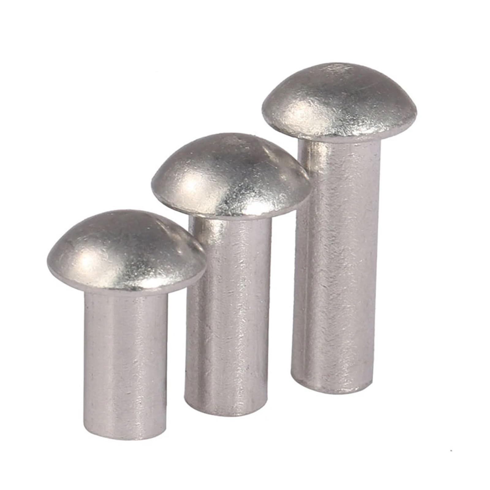 Rivets à tête ronde pleine en alliage d'aluminium, rivets auto-perforants bouton, assortiment de tailles(10mm,M8 (10Pcs))