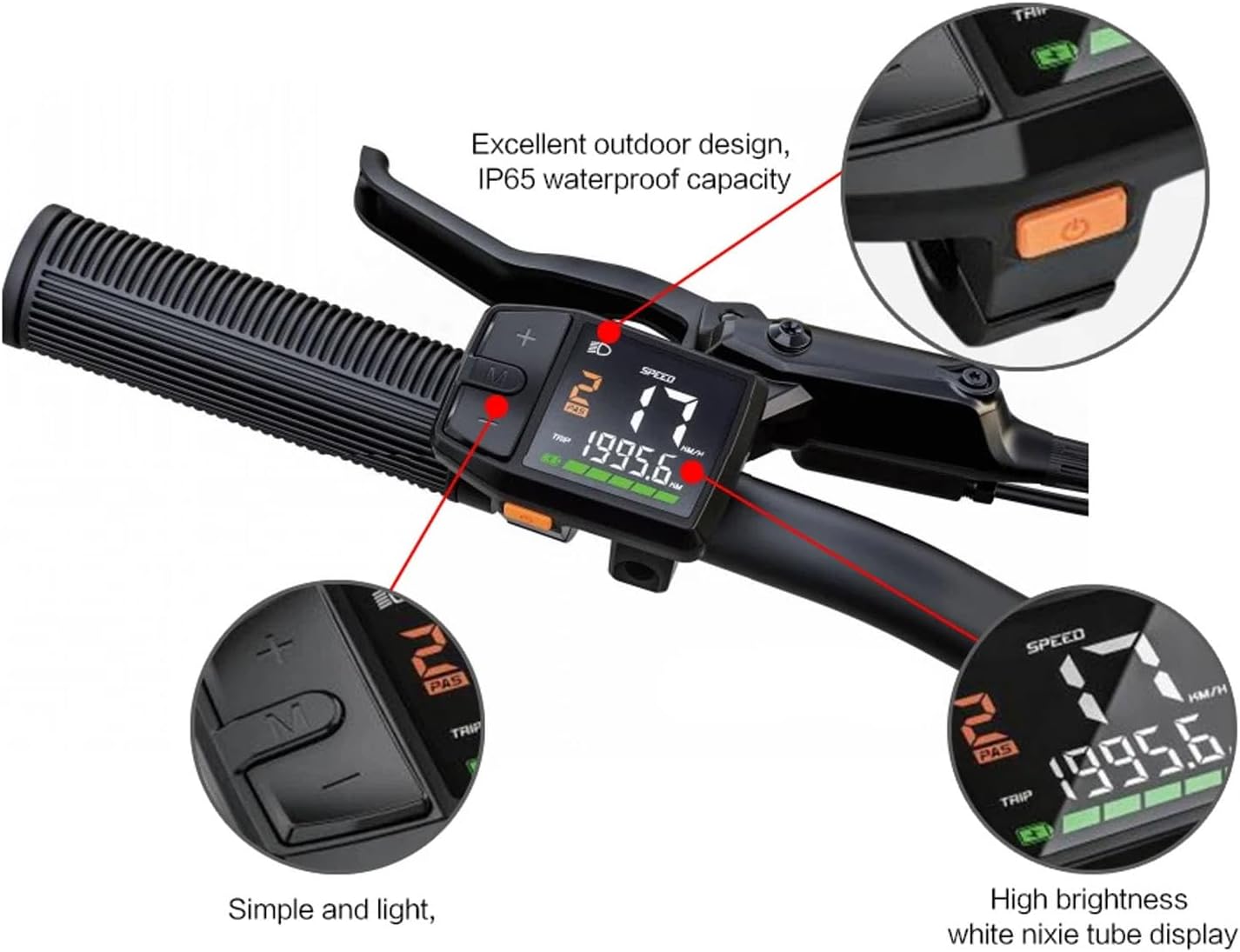 Display, 2 Inch OLED Color Screen Cycling Speedometer Meter Panel s, Cyclists, and Outdoor Enthusiasts in Urban Commuting and Mountain Trail Rides