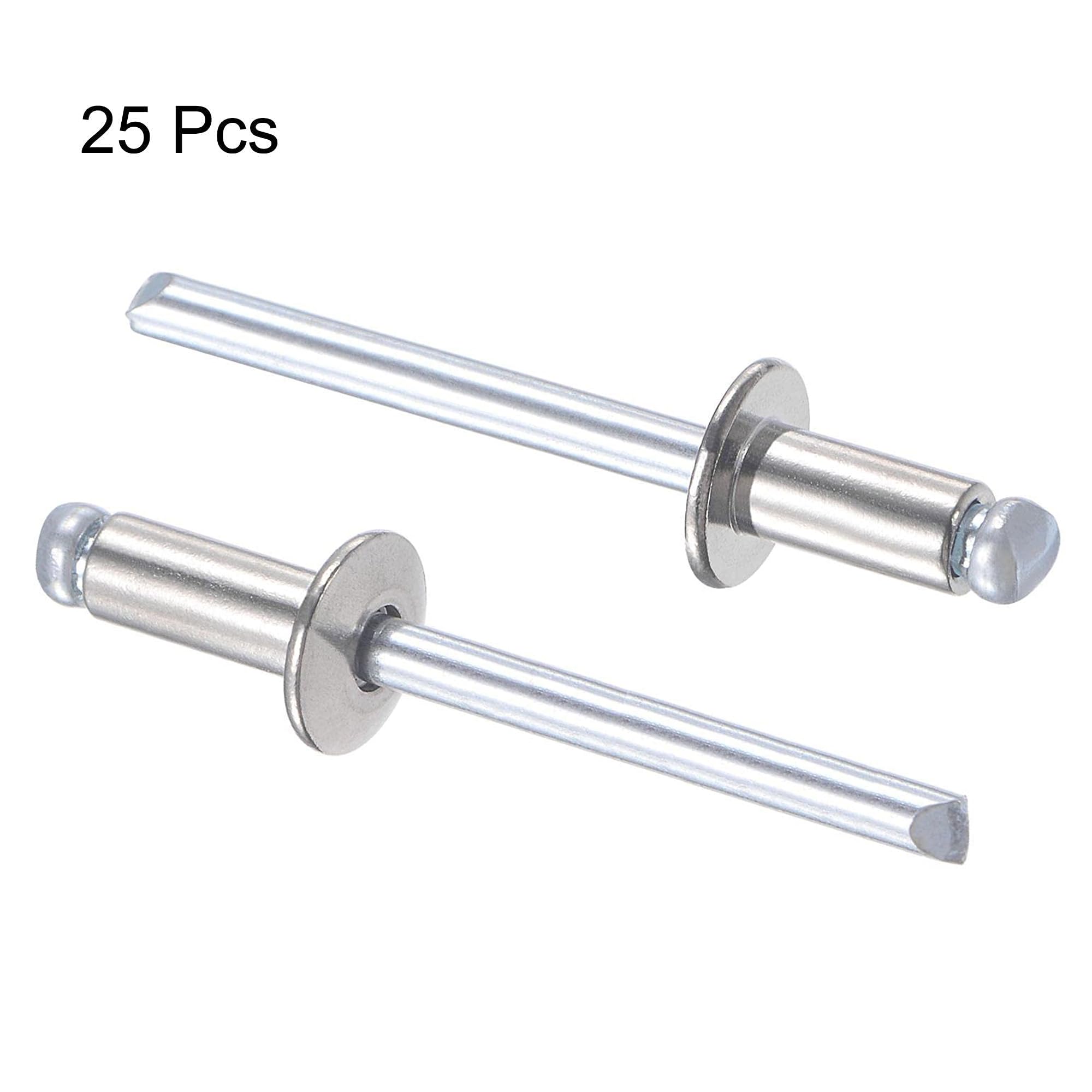 TA-VIGOR 25pcs 5mm x 10mm Blind Rivets, 304 Stainless Steel Pop Rivets with Flat Head - Image 3