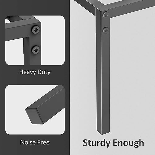 Miniatura 7 de Base de cama Queen con almacenamiento de plataforma de metal de 13 pulgadas con soporte de listones de acero, no necesita somier, marco de cama