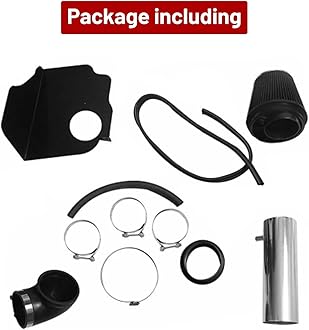 Cold Air Intake Kit fit for 2005-2010 Fit for Dodge/for Chrysler Challenger, Charger, 300 5.7L 6.1L V8 with Filter Universal Cold Air Intake Black