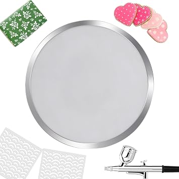 Cookie Stencil Screen, Tool for Cookie Stenciling & Airbrushing, Use on Its Own or with a Cookie Stencil Holder, Cookie Decorating Supplies, Made with Food-Safe Stainless Steel