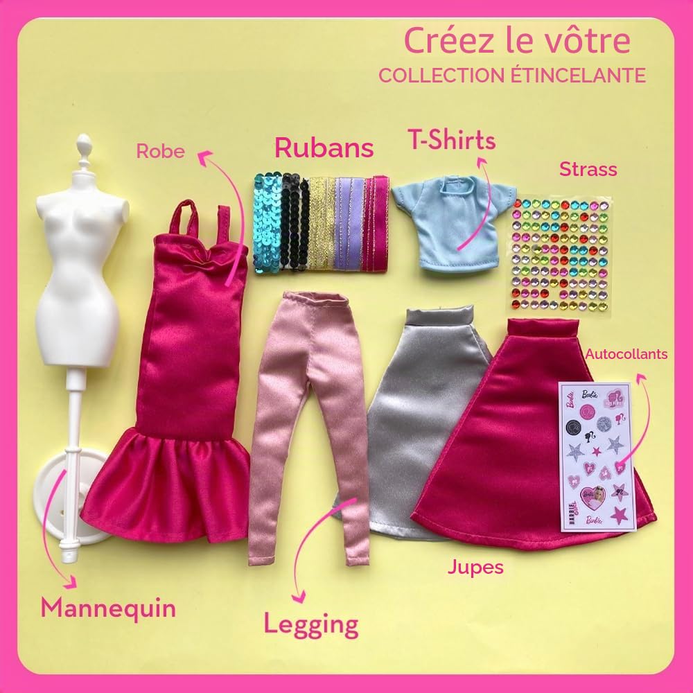 Barbie DIY Fashion Designer Set – Create Your Own Look | Creative Toy Kit