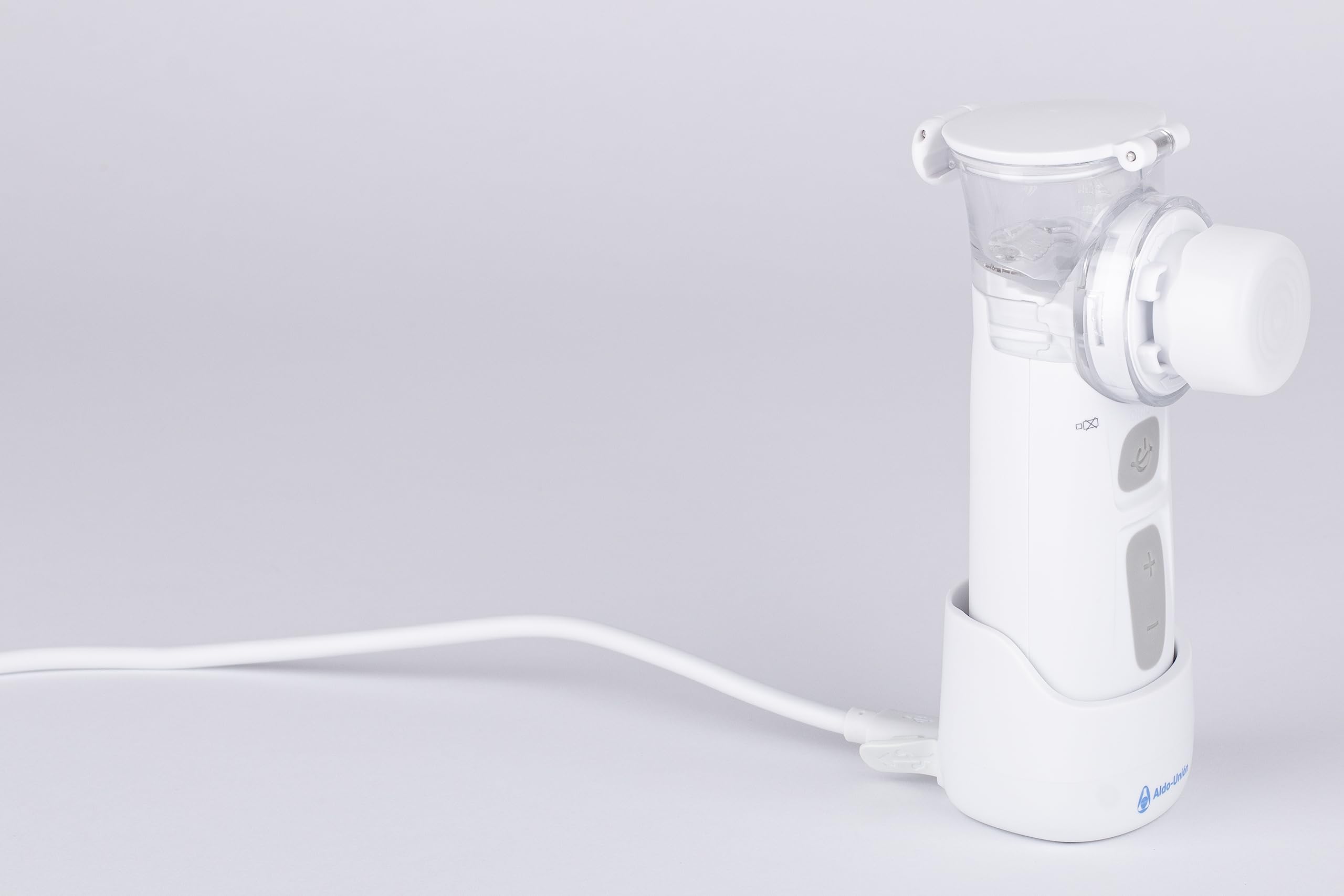 Nebualdo Pocket Control. Nebulizador ultraligero portátil de malla adecuado para tratamiento de trastornos respiratorios. Velocidad regulable. Uso diario. Incluye un estuche para transportarlo - 6 ml