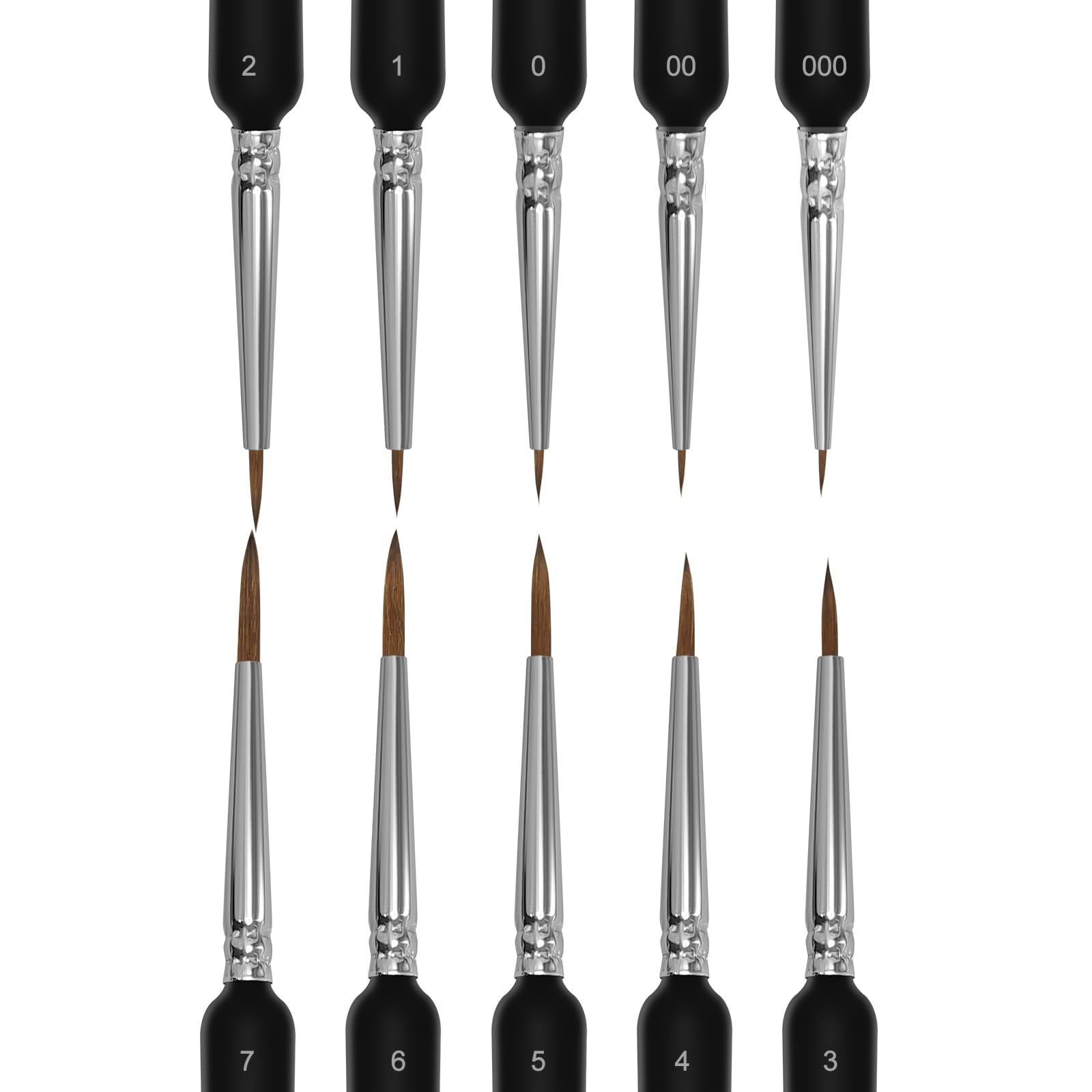 Golden Maple Miniatur-Pinsel Set - 10 Feine Detailpinsel Für Modellbau & Malerei