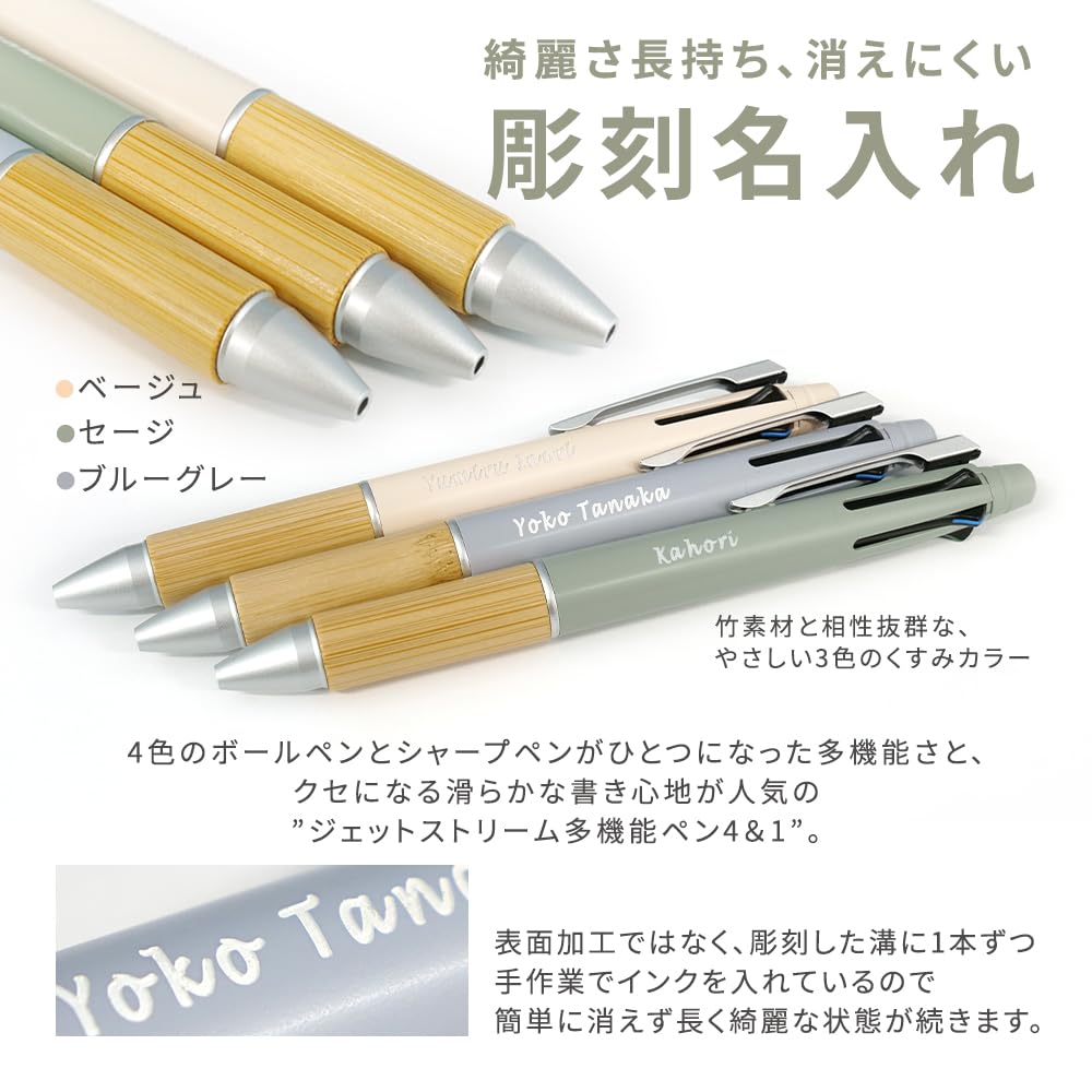 ボールペンつかみどり♡ Amazon | [Rn3184] 名入れ ボールペン ジェットストリーム 4&1 ギフト