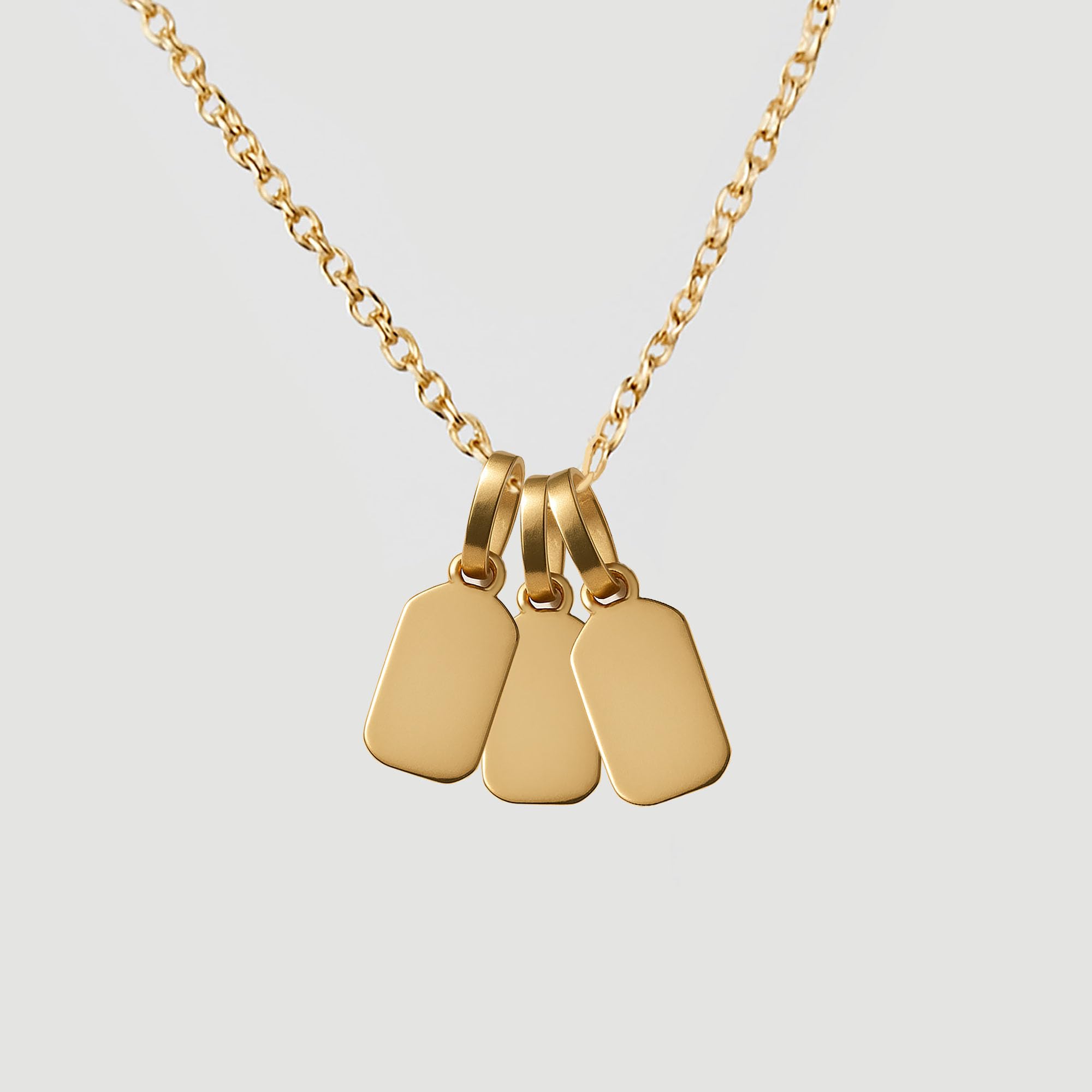 Lucche Anhänger Gold 585 Rechteck Gravurplatte Echtegold Charm mit Gravur | Personalisiert, Benutzerdefinierte Name, Charm Initial, Gravur Platte, Tag,buchstaben anhänger,kettenanhänger gold