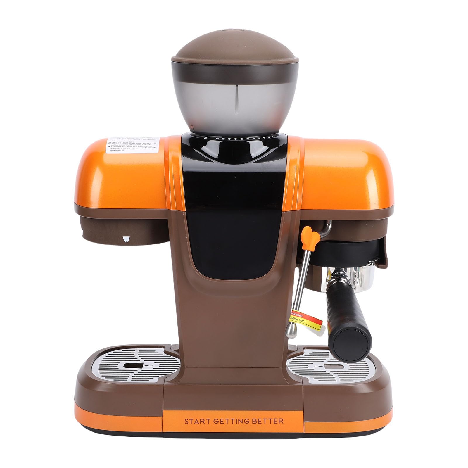 TARSHYRY Semiautomática con Varilla de, Presión de 19 Bares, Gran Capacidad de 800 Ml, Molinillo Integrado, Prensador y Portafiltro de 58 Mm para Uso Doméstico y de oficina. (Enchufe de la UE)