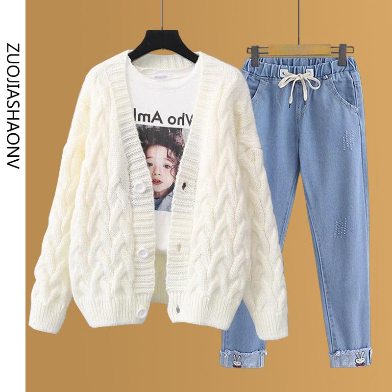 Cute Cardigan Sweaters for Girl Women Teen Long Sleeve Drop Shoulder Knit Button Up2