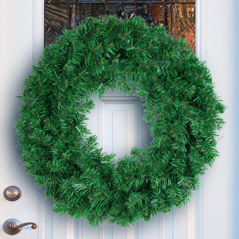 JUQG Kerstkrans, decoratieve krans met 30 leds, kerstadenkrans, deur 30