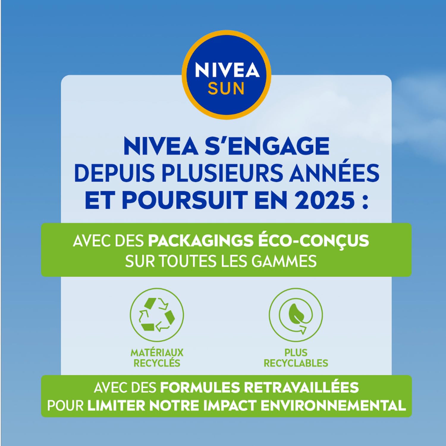NIVEA SUN Crème Solaire Quotidienne Kids FPS50+ Protection Solaire Enfant Visage et Corps avec Panthénol Vitamines E et C Absorption Rapide Résistante à l'Eau Peaux Sensibles 100 ml