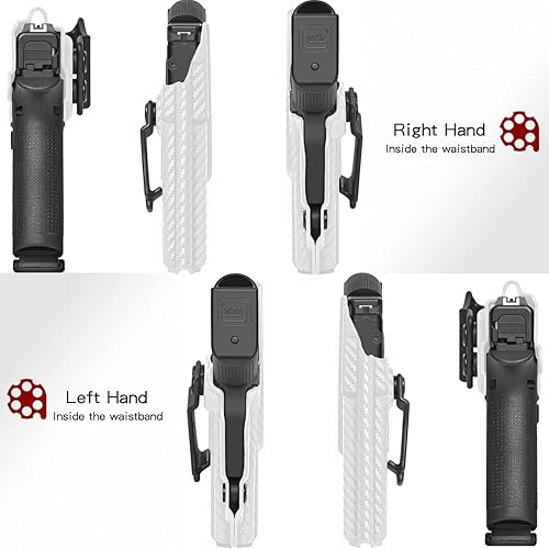 Miniatura 3 de Amberide KYDEX - Fundas para Glock 4343X y 43X MOS  Inclinación ajustable  Opciones de transporte ocultas en la cintura interior y exterior  IWB y