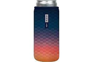 Pride Coozie: Colorful Hexagon Sunset Sleeve for 12oz Slim Cans