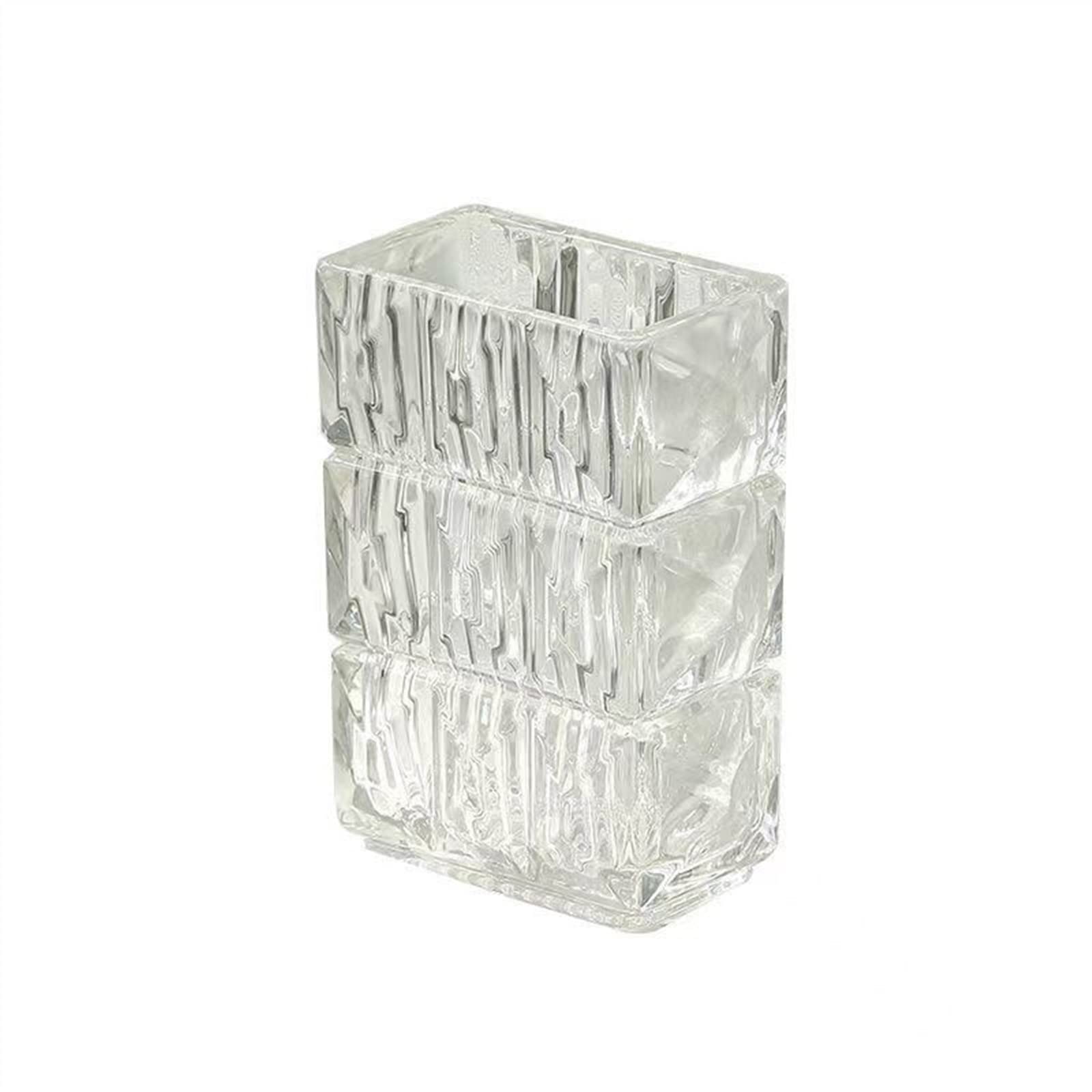 Vase en verre de cristal au style européen chic et luxe léger pour salon raffiné