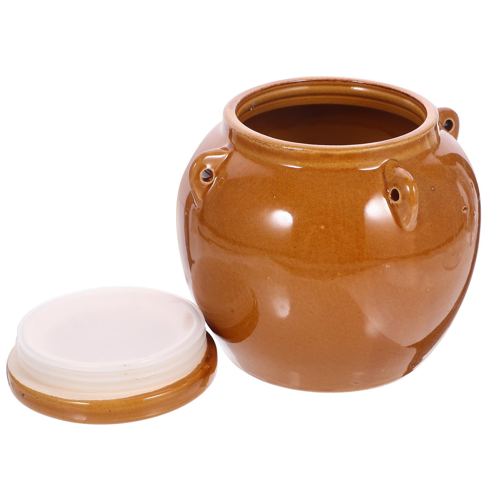 Keramik Gurkenglas 800ml Braun, Luftdichtes Vorratsglas