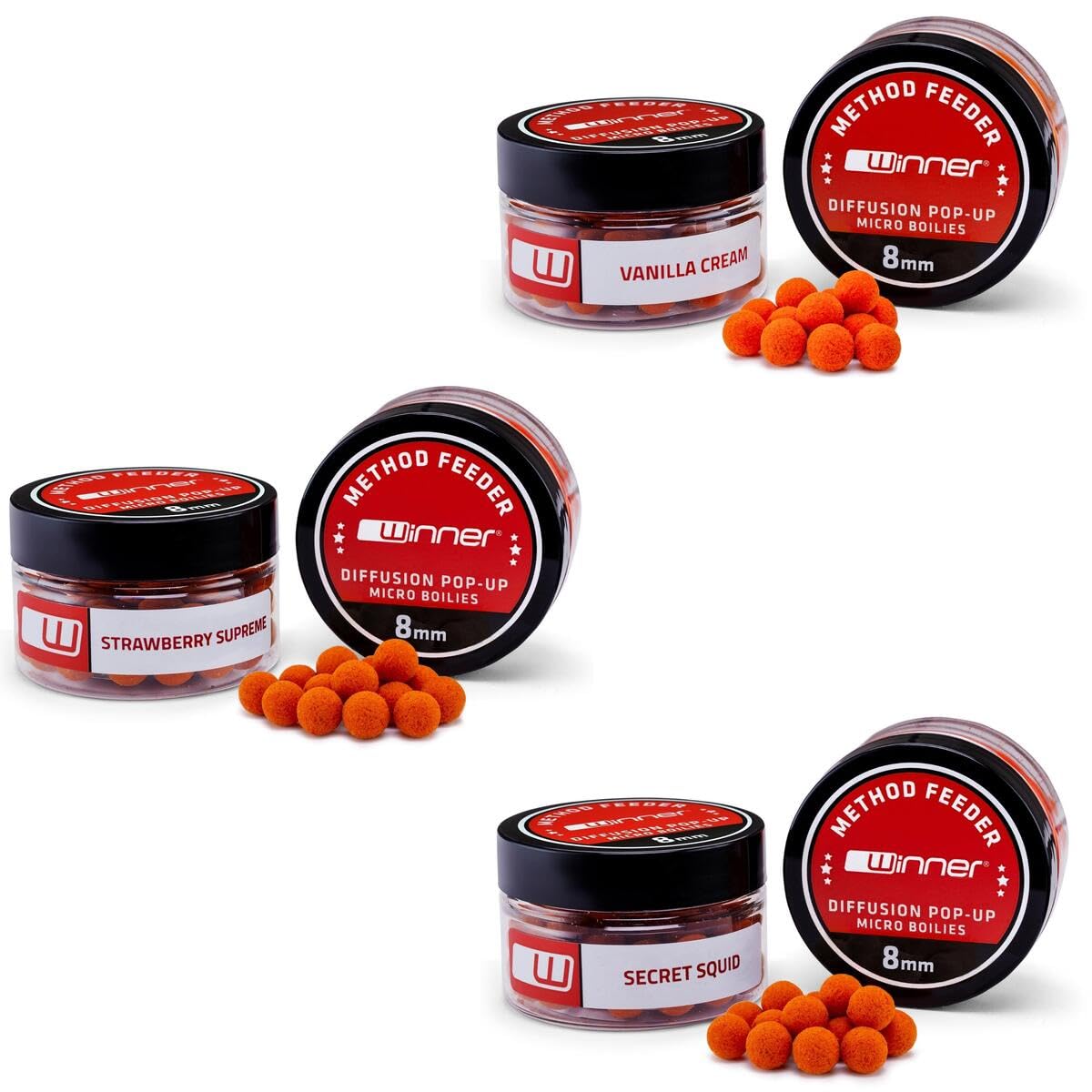 Tandem Baits Method Feeder MF Diffusion Micro Boilies 8mm 20g Mix 3 pcs — image 1