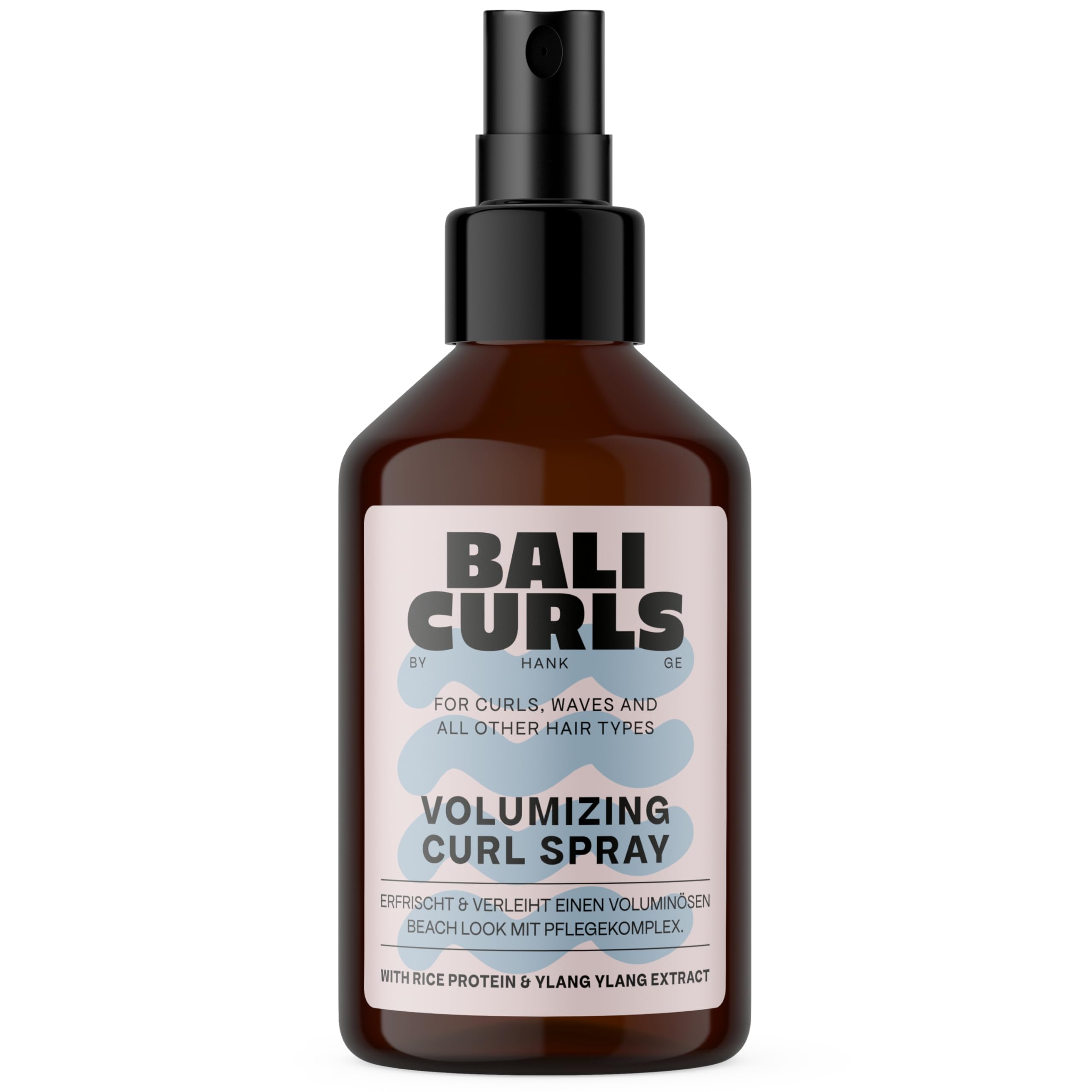 BALI CURLS Volumizing Curl Spray – Lockenspray mit Reisprotein & Ylang-Ylang – Veganes Auffrischungsspray für Volumen & Glanz – Curly Method konform – Lockenpflege für Naturlocken – 150ml