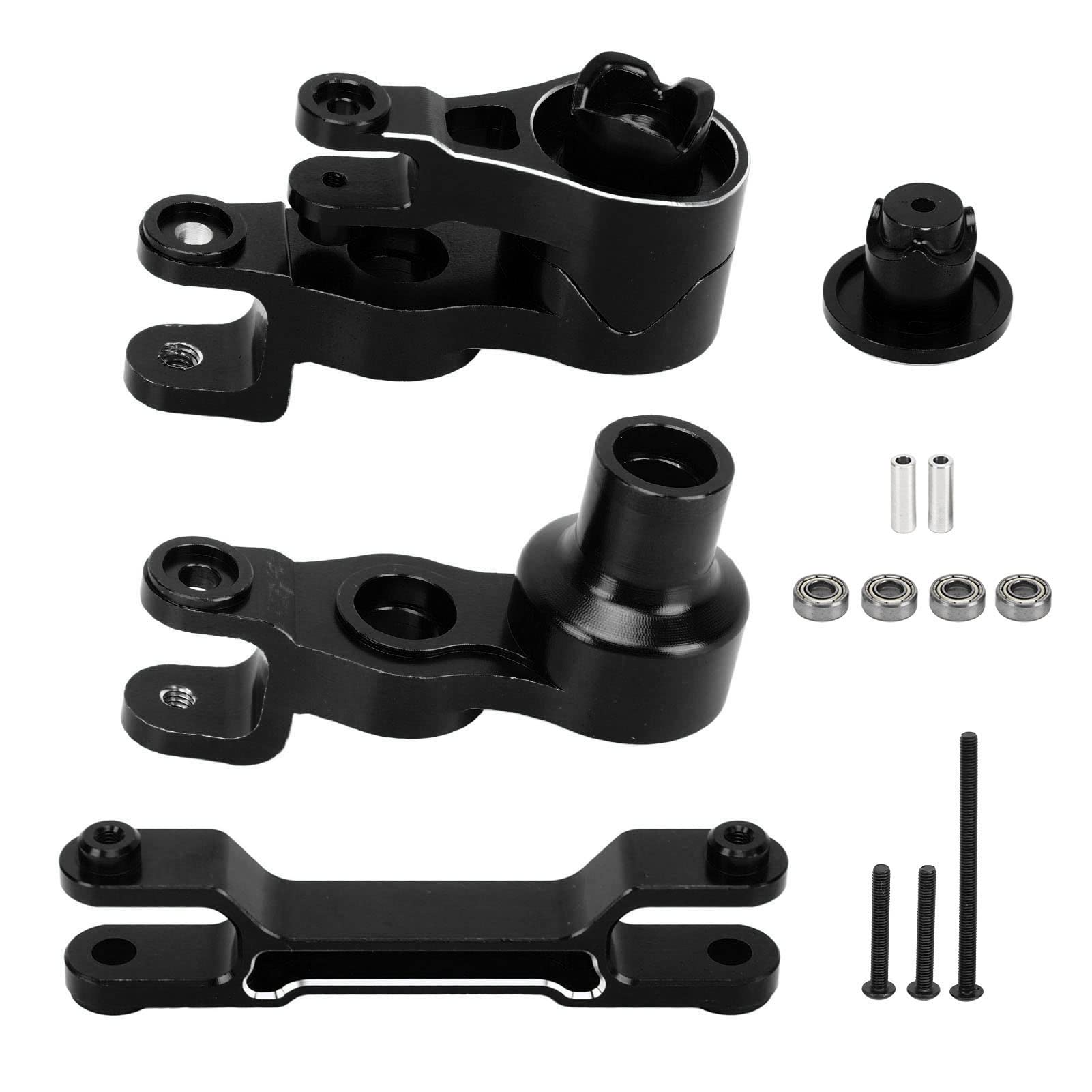 Zestaw układu kierowniczego Mavaol RC ze stopu aluminium CNC dekoracyjne kompaktowe lekkie akcesoria RC do samochodu 1/5 RC (Black)
