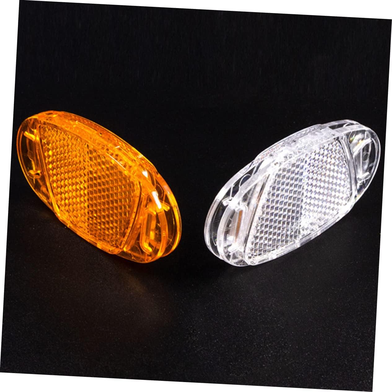 POPETPOP 48pcs Bike Reflector Safety Warning Reflective Wheel Rim Reflectors for Enhanced Visibility During Night Riding Easy to Install Yellow