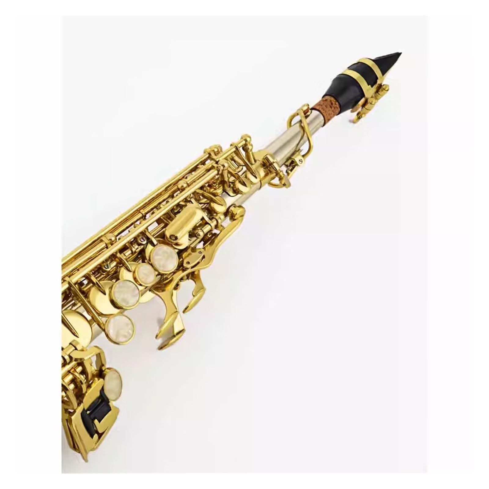 Amazon | プロフェッショナルストレートソプラノサックスホワイト銅