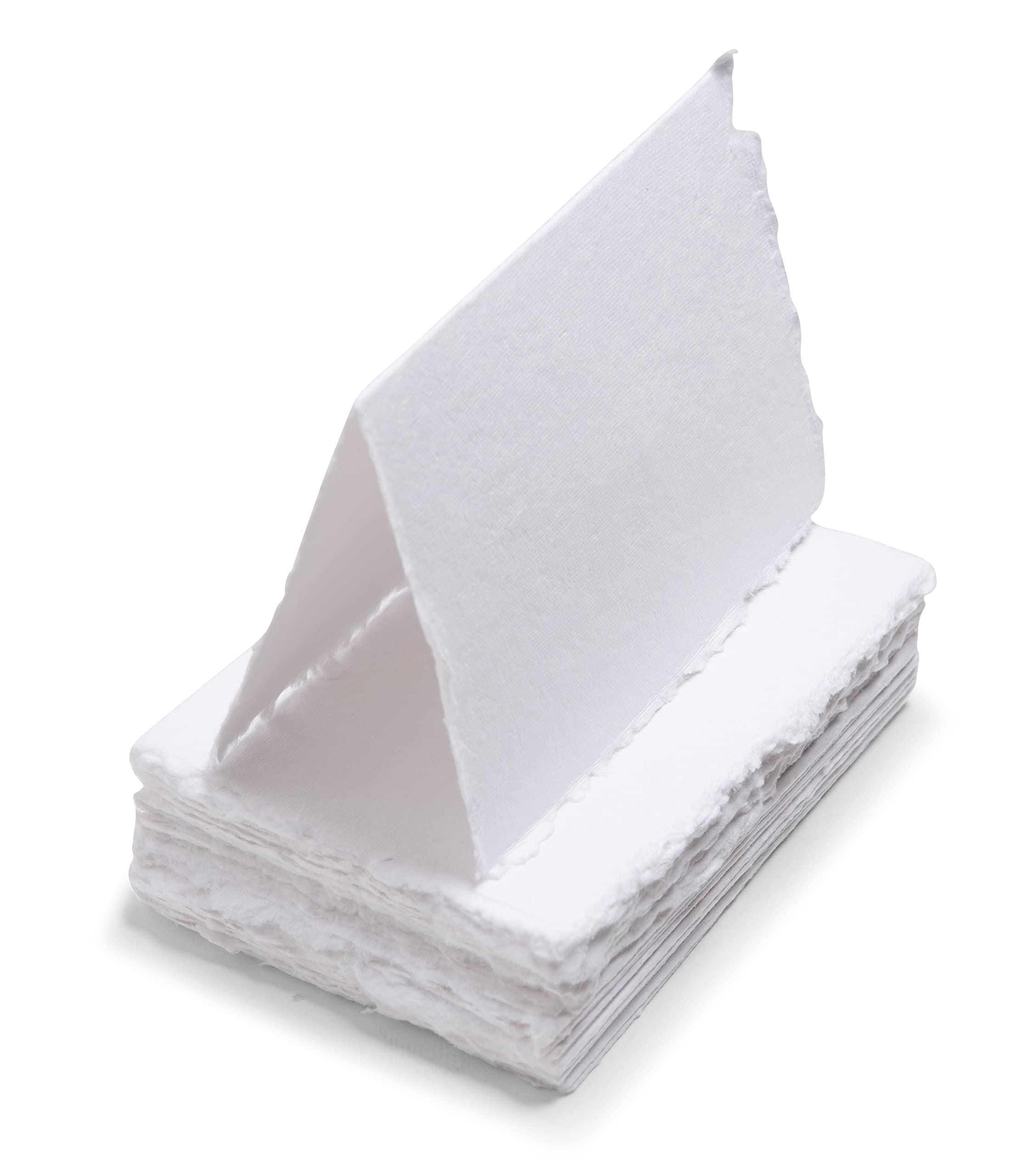 Amazon.com: Wanderings Handmade White Deckled Edge Blank Greeting 