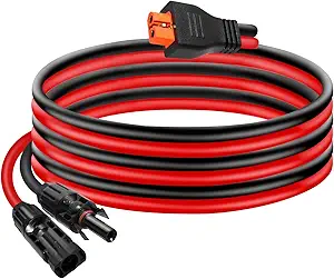 10AWG Tinned Copper Wire XT60i to Solar Panel Connector Extension Cable 10FT – Heavy-Duty Solar to XT60i Cable for RC Batteries, Drones, Solar Power Systems, and Renewable Energy Applications