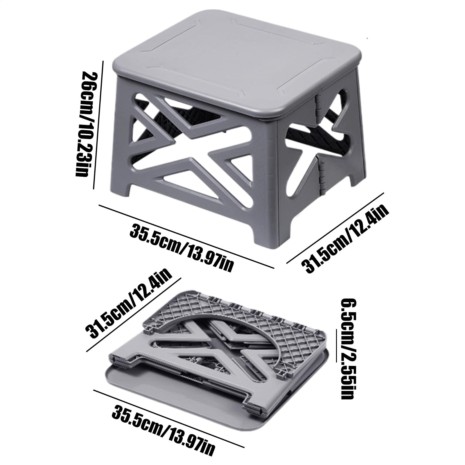 Inodoro para Camping Baño Portátil Plegable con Tapa | Accesorios para Autocaravanas, Sanitario para Adultos en Auto, Taburete de Camping, Capacidad 100 kg para Senderismo y Playa