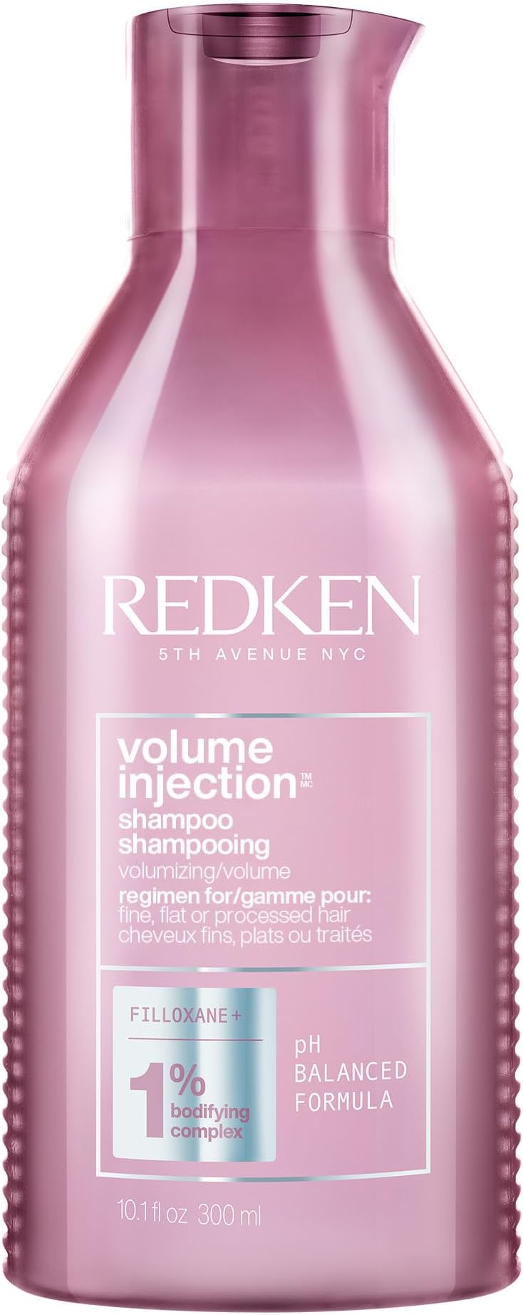 Redken Volume Injection Shampoo For Fine Hair - Adds Lift & Body, Volumizing & Detangling Without Weighing Down, Paraben Free