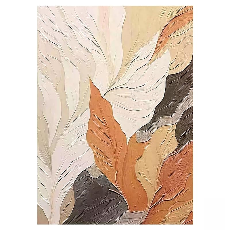Peintures à l'huile grand format art abstrait moderne orange pour décoration murale