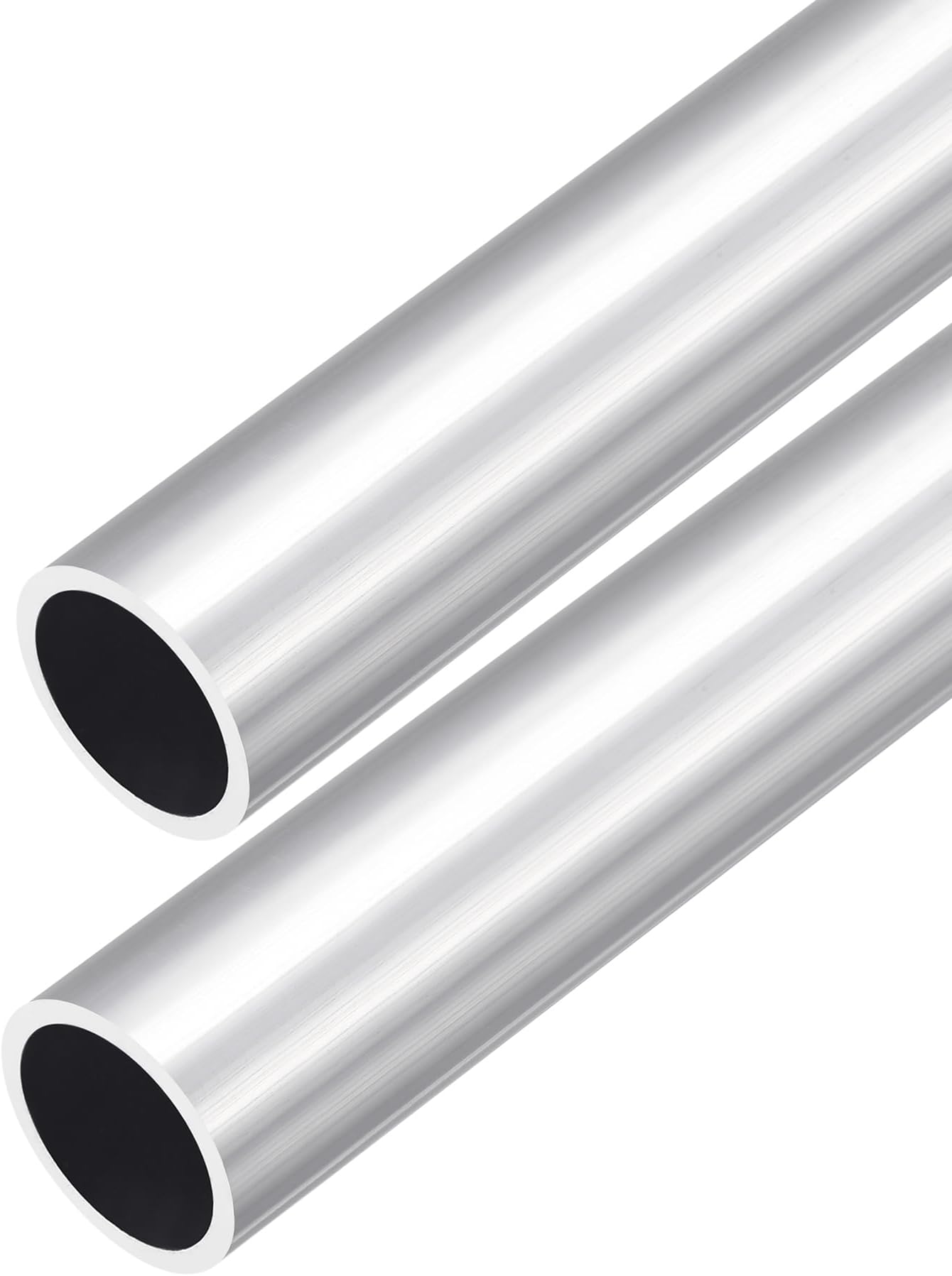 DMiotech 2Pack (27mm OD x 21mm ID) 6063 Aluminum Round Tube 300mm Length Industry Metal Tubing for Machinery Frame Construction DIY Projects