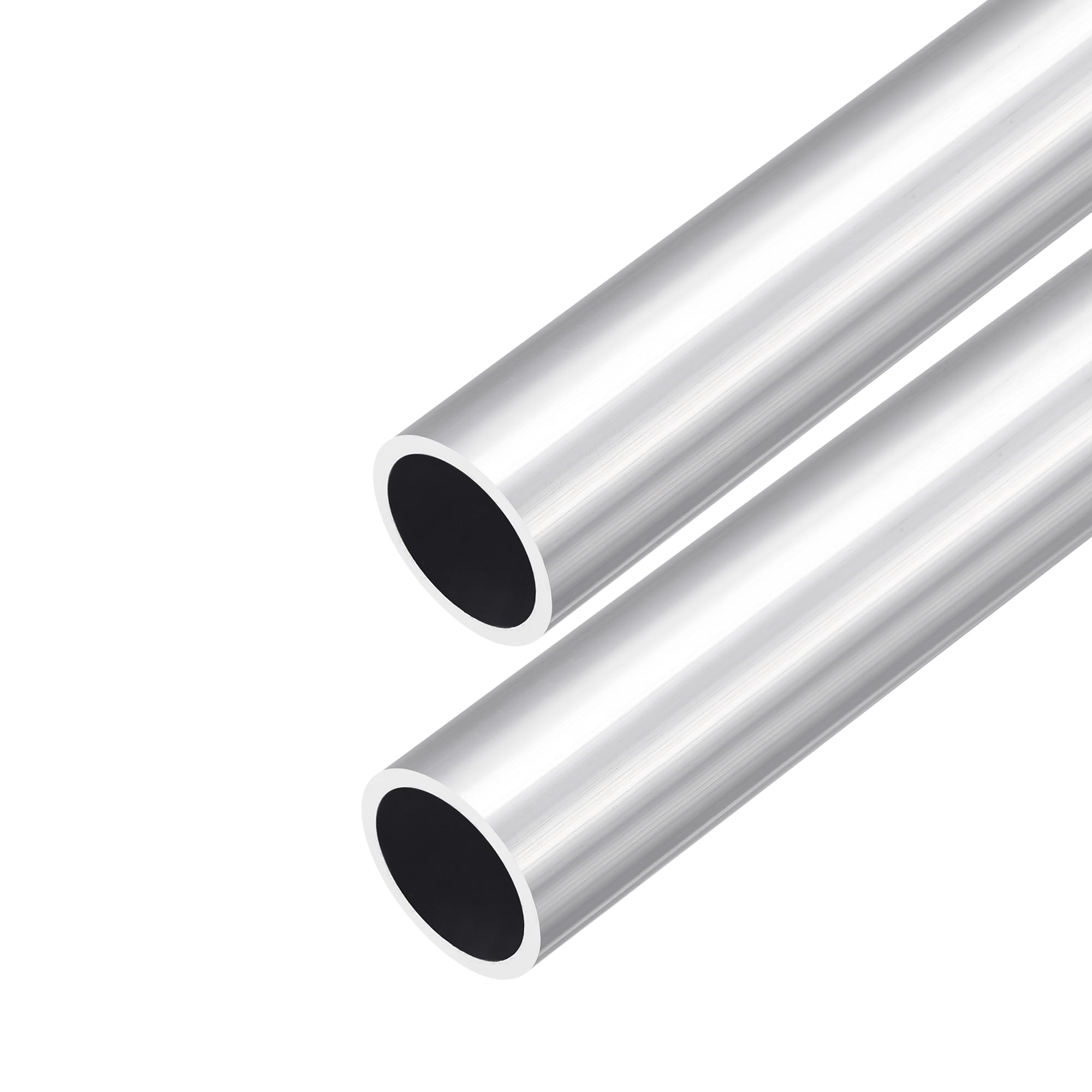DMiotech 2Pack (27mm OD x 21mm ID) 6063 Aluminum Round Tube 300mm Length Industry Metal Tubing for Machinery Frame Construction DIY Projects