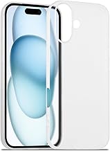N NEWTOP CV60 Cover Compatible for Apple iPhone 16, TPU Silicone Gel Case Ultra Thin Slim 0.8 mm Flexible Soft Case Protection Camera Anti-Shock (White)