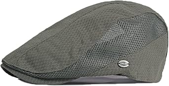 FASHIXD Mens Mesh Flat Caps Light Summer Beret Hat Breathable Newsboy Ivy Cap Cabbie Adjustable