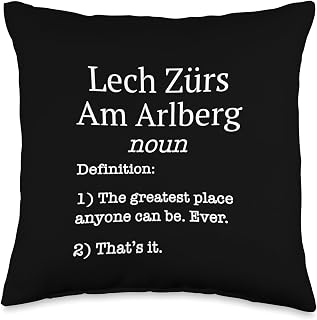 Lech Zürs Am Arlberg Souvenir / Funny Fake Definition! Throw Pillow
