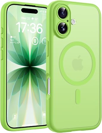 TOCOL for iPhone 17 Case, Compatible with MagSafe, Light Green | Built-in Magnets, Full Camera & Military-Grade Protection, Anti-Slip Shockproof Translucent Matte Back Phone Cover
