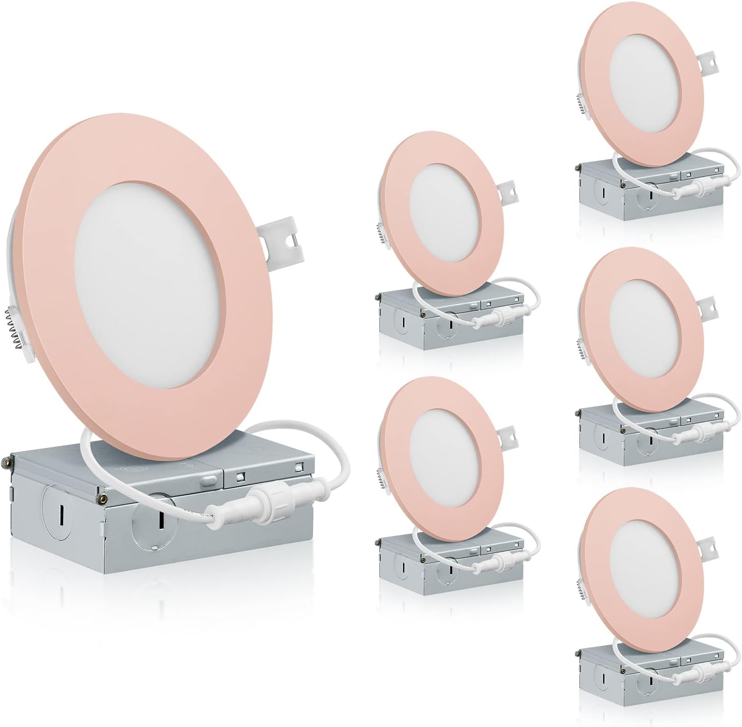 QPLUS 4 Inch 3000K LED Recessed Ceiling Light, Canless Down Lights with