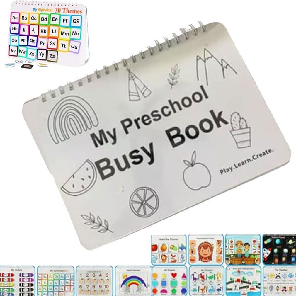 Il mio libro per bambini in età prescolare, Attività di apprendimento in età prescolare-Libro per bambini, Lavagna per bambini, Giochi Montessori, Lavagna per attività di giochi educativi, Pannello sensoriale per giochi educativi