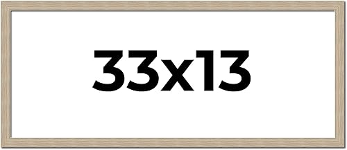 Marco de fotos de madera maciza gris de 33 x 13 pulgadas de ancho  Profundidad del marco interior de 0.5 pulgadas  Marco de fotos envejecido