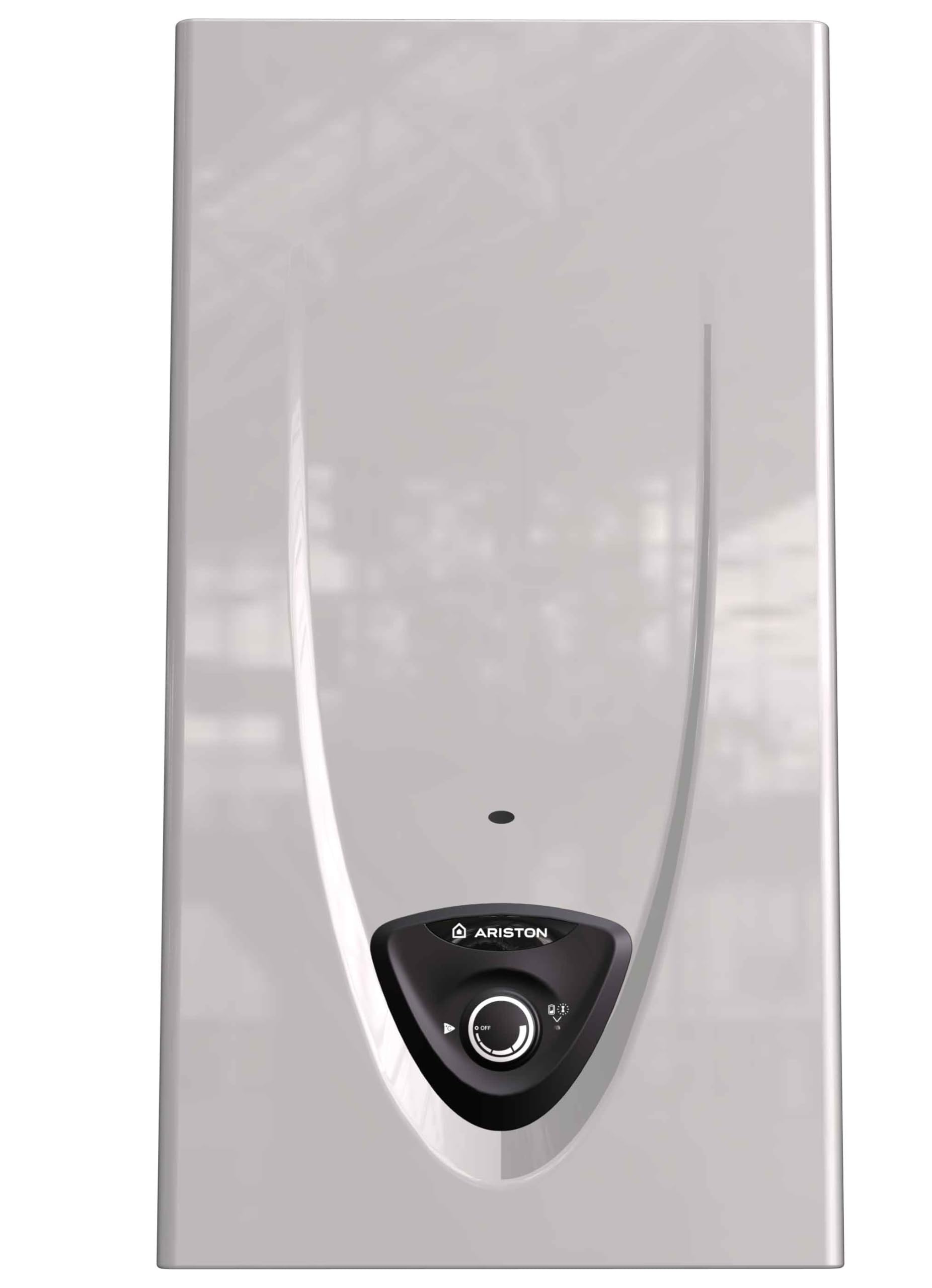 Ariston Fast EVO X - Scaldabagno a Gas Istantaneo Camera Aperta 14 L/GPL, Innovativo Display LCD per Regolazione Temperatura e Rilevamento Fiamma di Massima Sicurezza 22.52x26x58 - Classe Energetica A