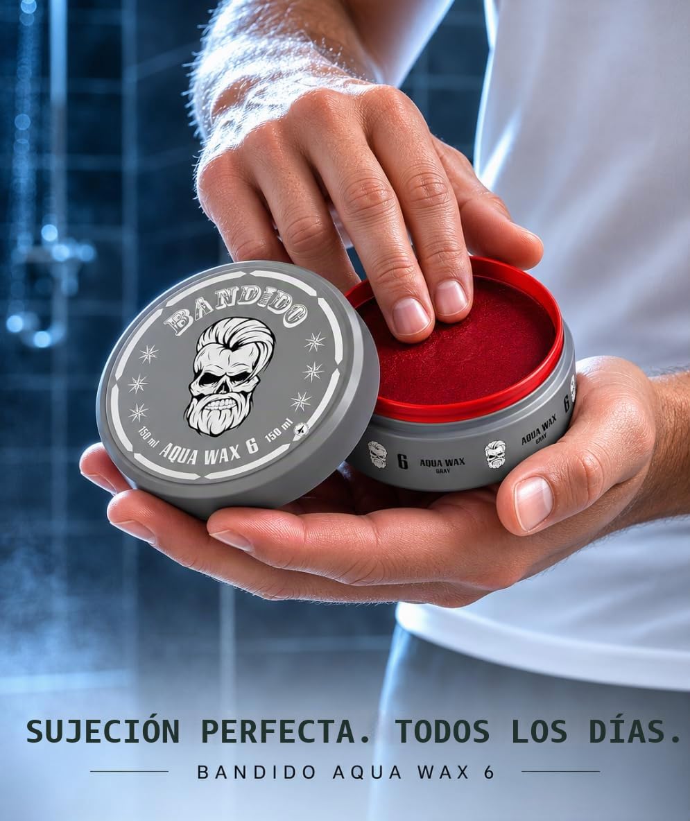 Bandido Aqua Hair Wax No.6 Cera para el Cabello - Gel para Peinar para Hombres 150 ml